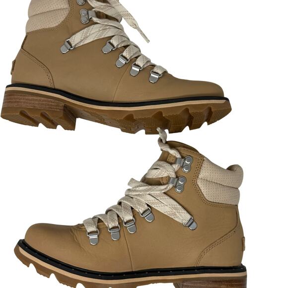 Sorel Lennox Hiker Boots Women’s 7 Honest Beige Waterproof Leather Suede - Picture 6 of 11